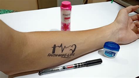 How To Make Temporary Tattoo Look Real DIY Tattoo With Pen YouTube