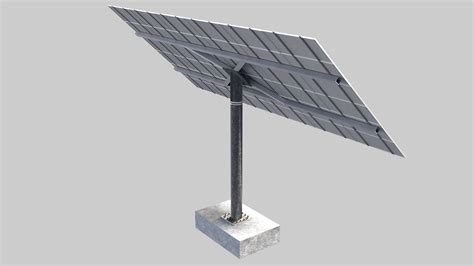 Sun Following Pv Solar Panel Array 3D Model 3D Model 14 Blend Stl