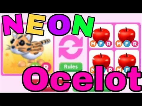 Making Trading A Neon Ocelot In Adopt Me YouTube