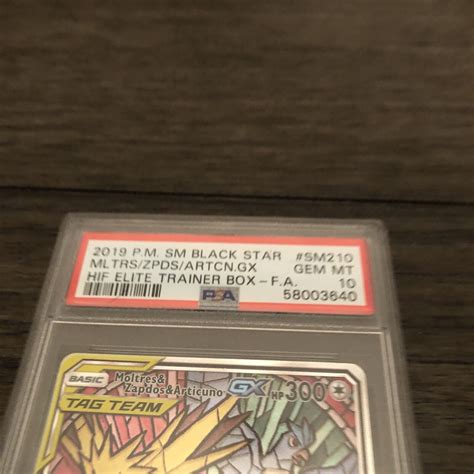 Mavin Moltres Zapdos Articuno Gx Sm Gem Mint Psa Pokemon