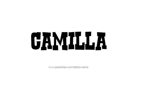 Camilla Name Tattoo Designs