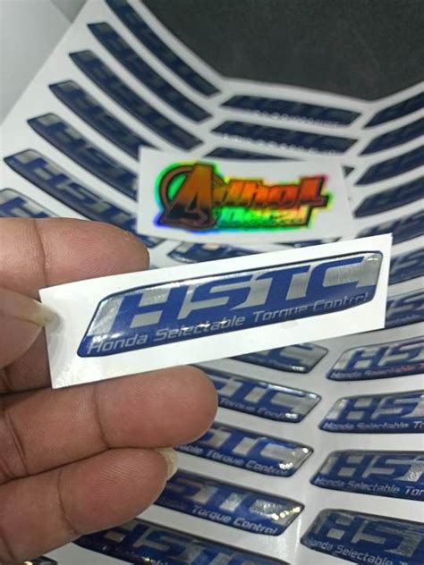 Stiker Logo Emblem Timbul Resin Elastis Hologram Hstc Honda Pcx