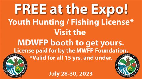 Free Youth Hunting Fishing License Mississippi Outdoor Expo