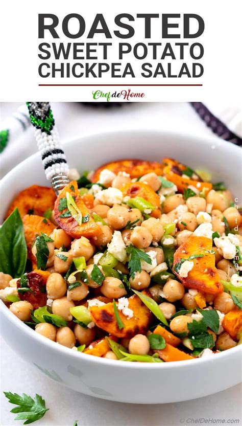 Roasted Sweet Potato Chickpea Feta Salad Recipe