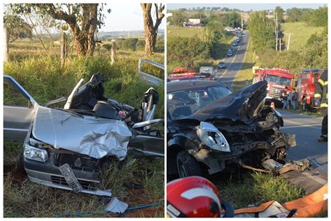 Batida Frontal Entre Dois Carros Deixa Feridos Em Estrada Vicinal Que