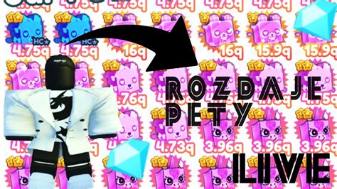 PIERWSZY LIVE ROZDAJE PETY PET SIMULATOR X YouTube