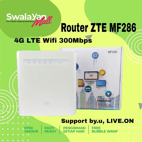 Jual Modem Router ZTE MF286 4G LTE Wifi 300Mbps Unlock All Operator