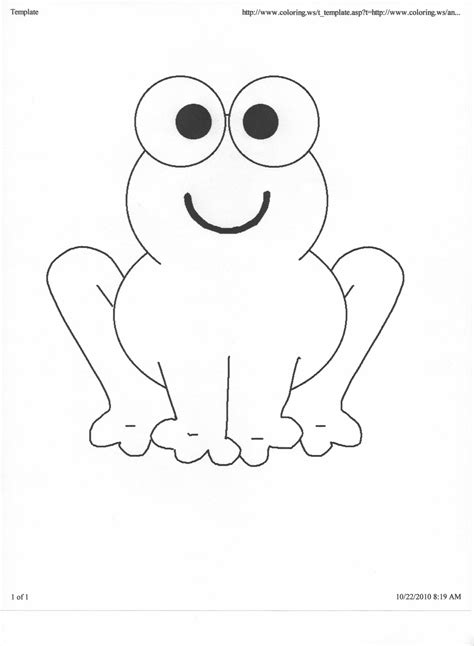 Printable Frog Template