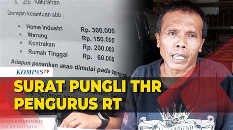 Viral Surat Pengurus Rt Di Jakbar Minta Thr Begini Kata Warga Youtube