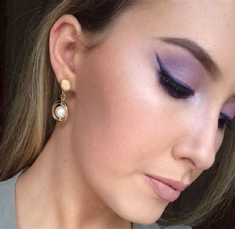 Puple Eye Make Up Nude Lip Tutorial Alannah Harrigan