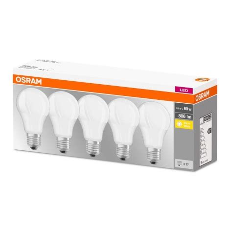 SET 5x LED Glühbirne E27 8 5W 230V 2700K Osram Beleuchtung de