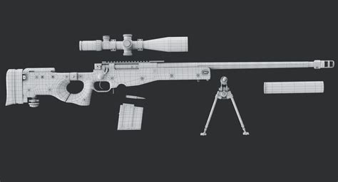 Rifle Sniper L115a3 3d Model 129 Max Fbx Obj Free3d