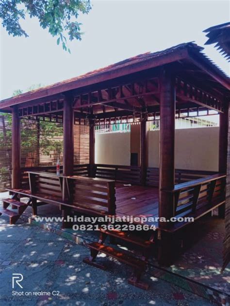 Gazebo Kayu Kelapa Murah Ukuran 4 X 3 Meter Lazada Indonesia