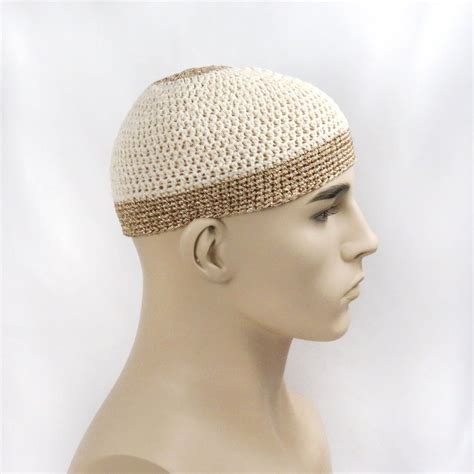 Crochet Kippah Kippot Jewish Kipa Hand Crochet Cotton Lurex Adult