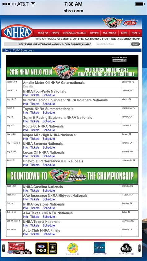 Nhra 2024 Schedule Printable