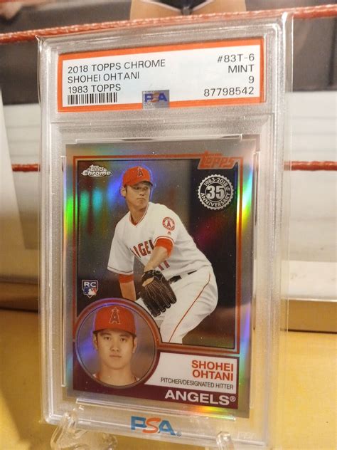 Shohei Ohtani 2018 Topps Chrome 1983 Refractor Rookie RC 83T 6 PSA 8