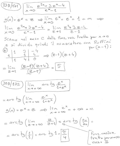 Limite Delle Funzioni Composte Con Cambiamento Di Variabile Esercizi