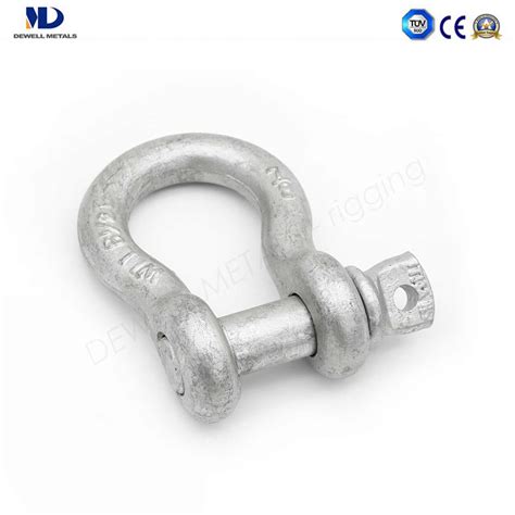 Hot Dipped Galv Us Type Drop Forged G Anchor Bow Shackle With Screw