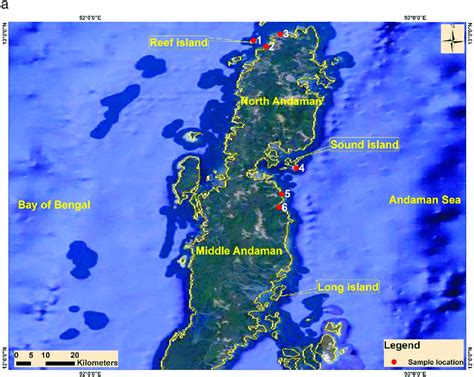 A Sampling Locations In The North And Middle Andaman Island B Sampling