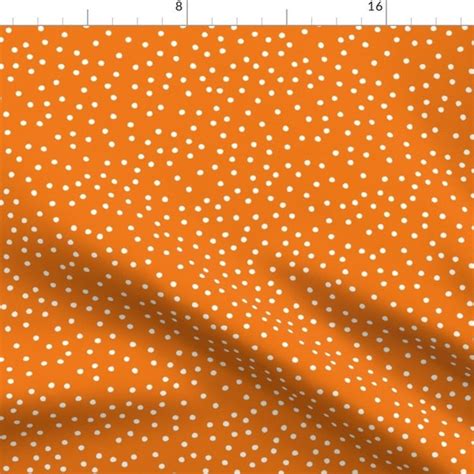 Orange Dot Fabric Etsy