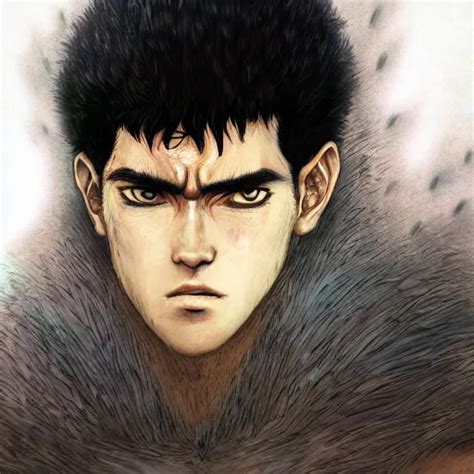 Portrait Of Guts From Berserk Extremely Detailed Made Stable