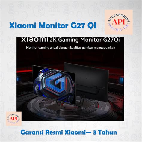 Jual Monitor Xiaomi Gaming 2K G27Qi 27 Inch IPS FHD 180Hz 1ms FreeSync