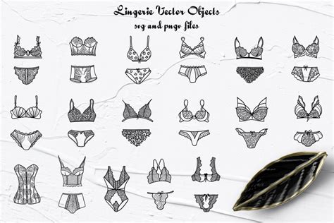 Lingerie Svg Clipart Vector Woman Lingerie Beauty Fashion Sexy