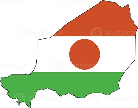 Niger Map City Color Of Country Flag 12096534 PNG