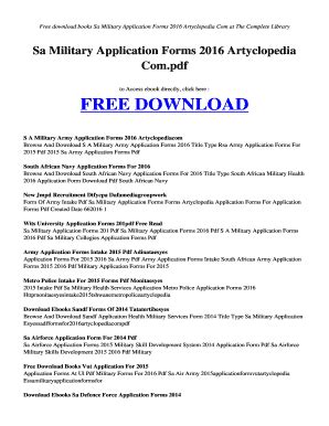 Fillable Online Radiorusak Esy Sa Military BApplicationb Forms B2016b