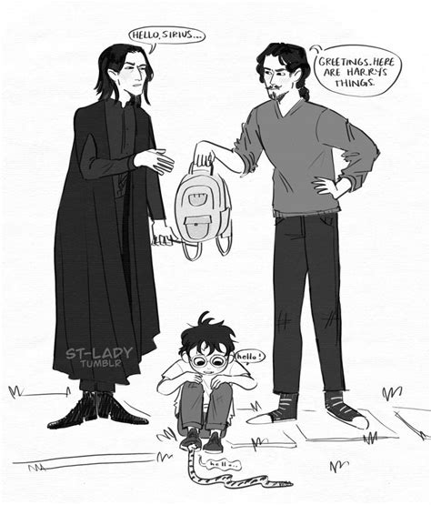 Severus Sirius And Harry In 2024 Harry Potter Severus Snape Harry