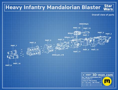 Heavy Infantry Mandalorian Blaster Cannon Paz Vizsla Demon D