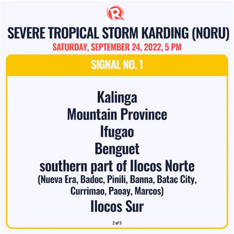 Rappler On Twitter WeatherAlert Here Are The Areas Under Signal No