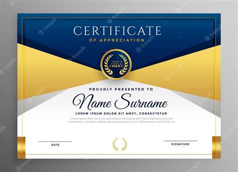 Premium Vector Simple Certificate Design Template