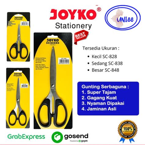 Jual Gunting Besar Kecil Sedang Joyko Super Tajam Kuat Kertas Kain