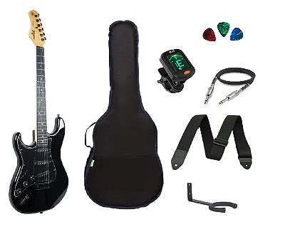 Kit Guitarra Tagima Tg Strato Sunburst Para Canhoto Casadei