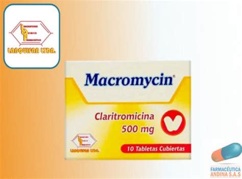 Claritromicina 500 Mg X 10t Macromycin