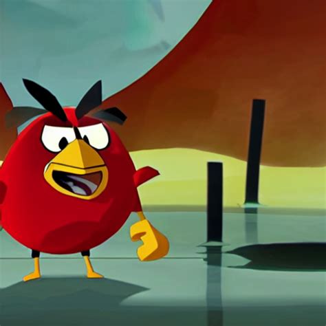 prompthunt: samurai jack as red angry bird, unreal engine