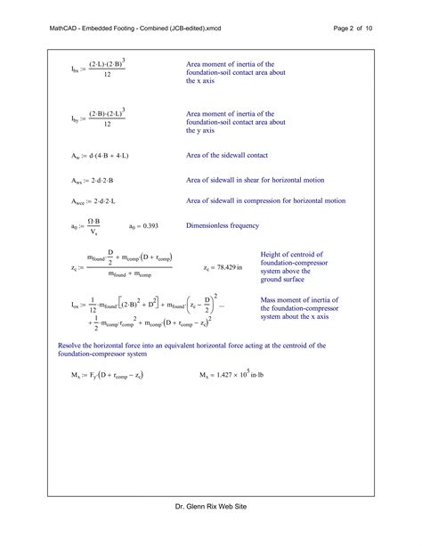 Math Cad Embedded Footing Combined Jcb Edited Pdf