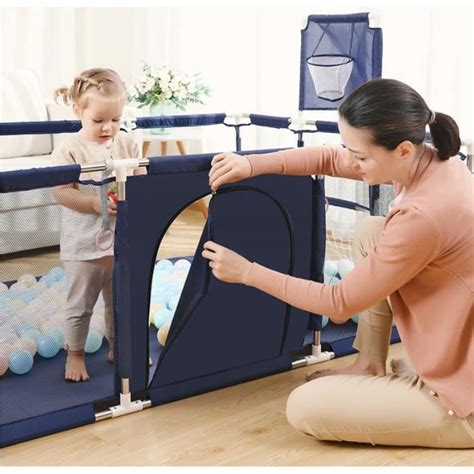 Bebeboutik Aire de jeux bébé Vert XL Barrière de Sécurité Portail