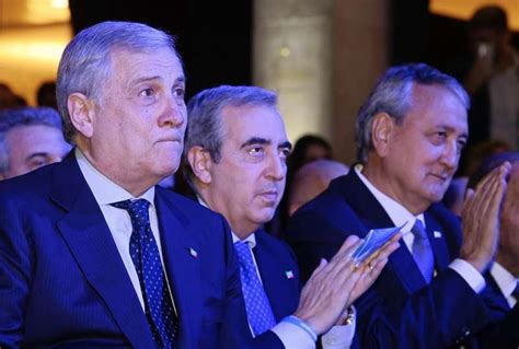 Antonio Tajani Maurizio Gasparri Paolo Barelli Festa Dei Anni Di