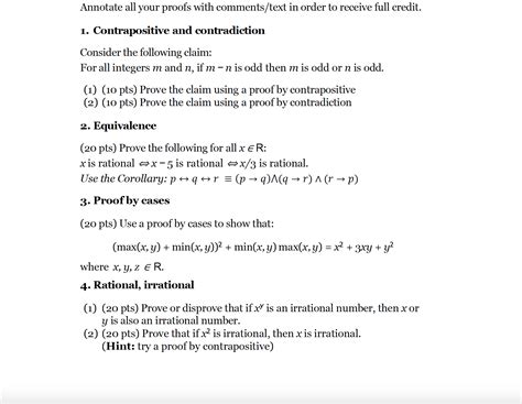 Solved 1 Contrapositive And Contradiction Consider The Chegg