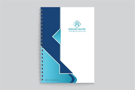 Blue color notebook cover design 26324464 Vector Art at Vecteezy