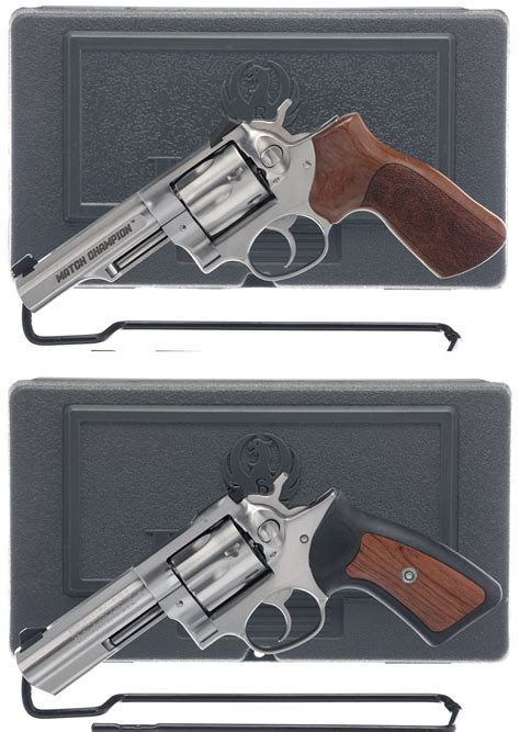 Two Ruger Double Action Revolvers With Cases Rock Island Auction