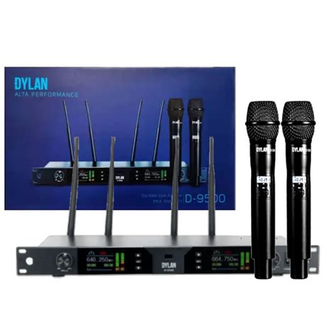 Microfone Sem Fio Dylan D 9500 UHF Digital Duplo