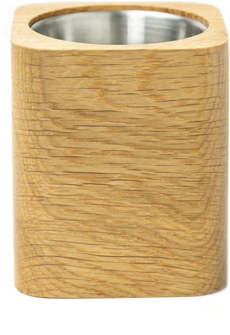 Oakywood Cubic Plant Pot Massief Walnoot Luxe Houten Kleine