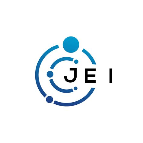 Jei Brief Technologie Logo Design Auf Weißem Hintergrund Jei Kreative