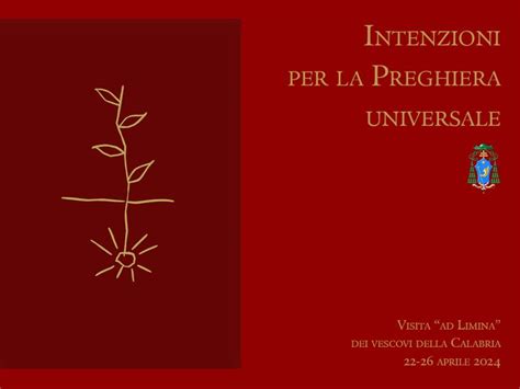 Preghiera Per La Visita Ad Limina Dei Vescovi Della Calabria 2024