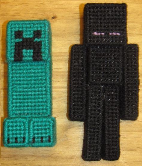 Minecraft Creeper Enderman By Rizzyrau Plastic Canvas Patterns