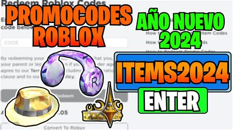 2024 TODOS LOS PROMOCODES CÓDIGOS DE ROBLOX ACTUALIZADOS ENERO