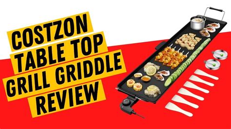 Costzon Inches Electric Teppanyaki Table Top Grill Griddle Youtube